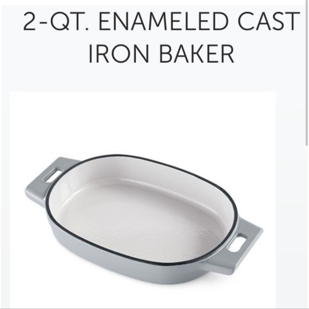 2 Qt Pampered Chef Enameled Cast Iron Baker - Picture 6 of 6